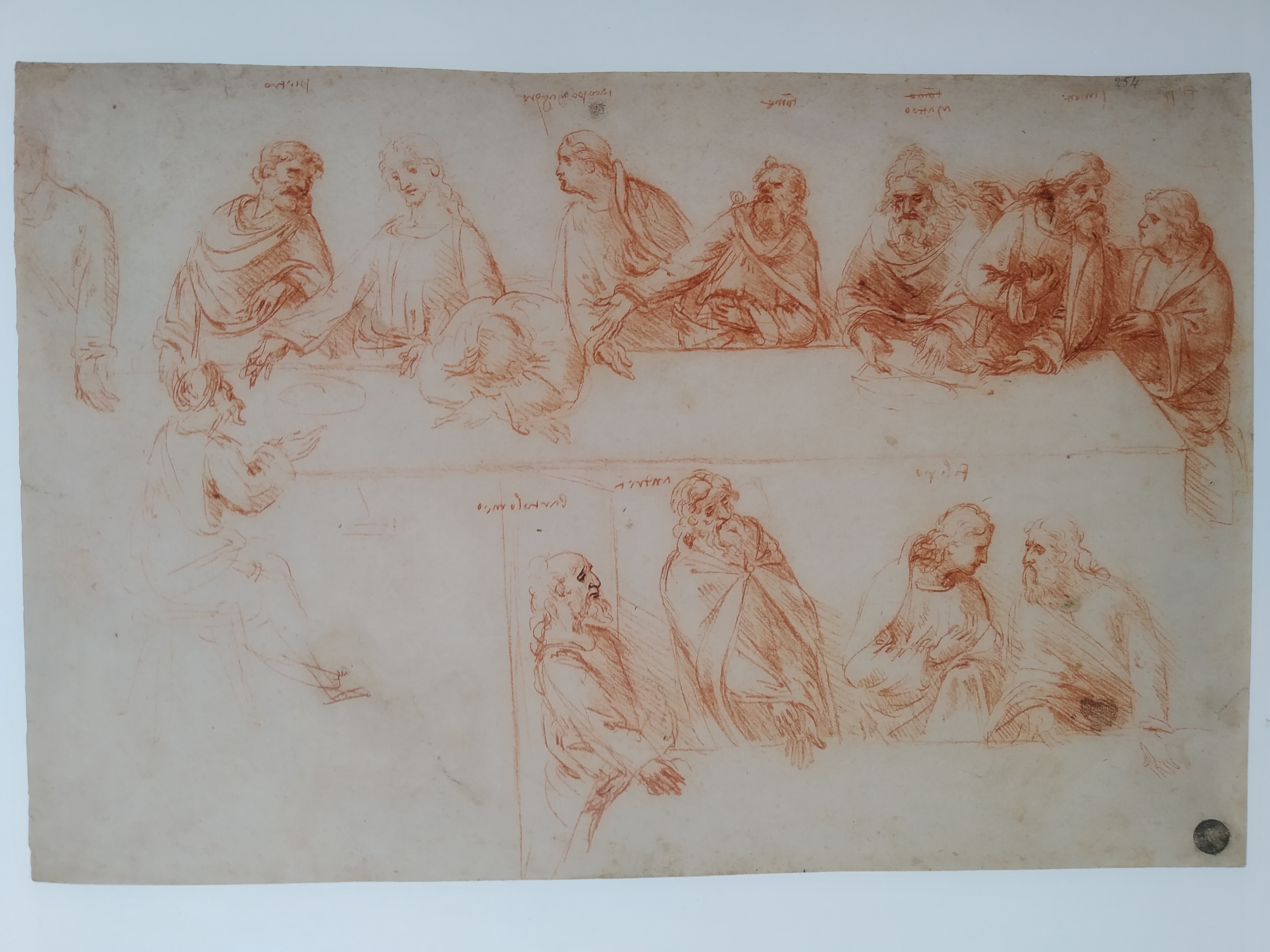 Study for the Last Supper by Leonardo da Vinci as in L'uomo modello del mondo